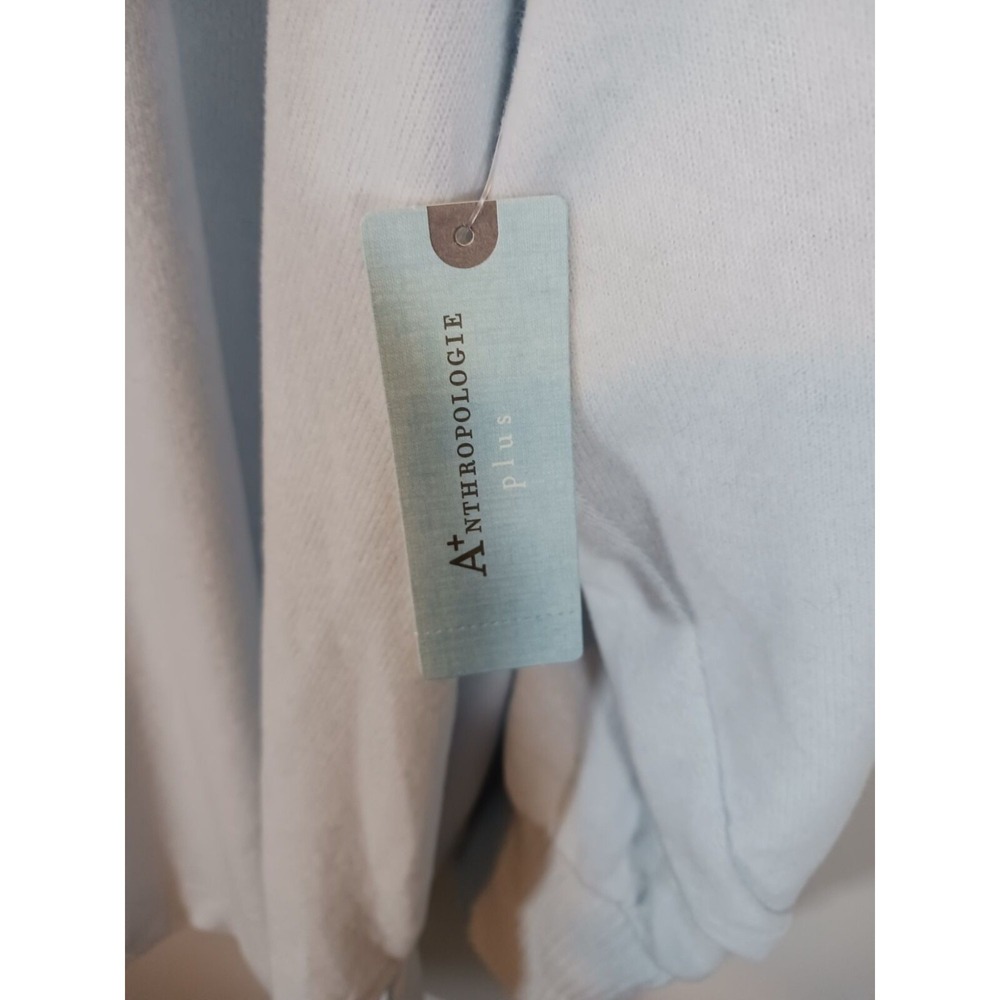 Maeve Anthropologie NWT 1X Blue Cowl Neck Tunic Sweater Oversized - Picture 5 of 5